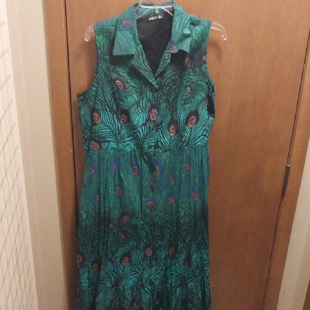 Phool Vintage Peacock Dress